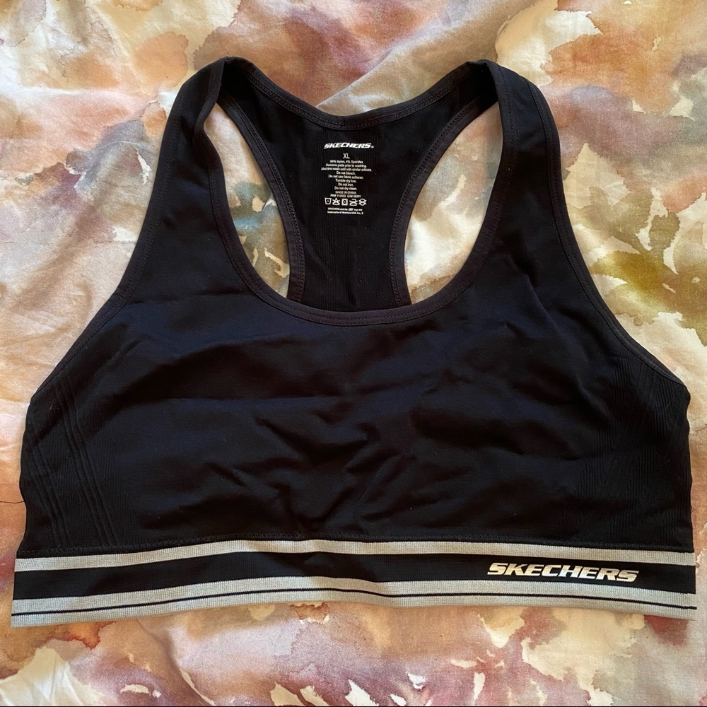 Sketchers Sports Bra Black Extra Large